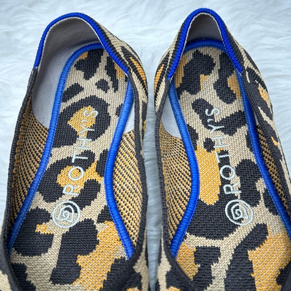 Rothy’s Women’s The Point Leopard Cheetah Animal Print Flat Size 6.5 - Picture 4 of 10